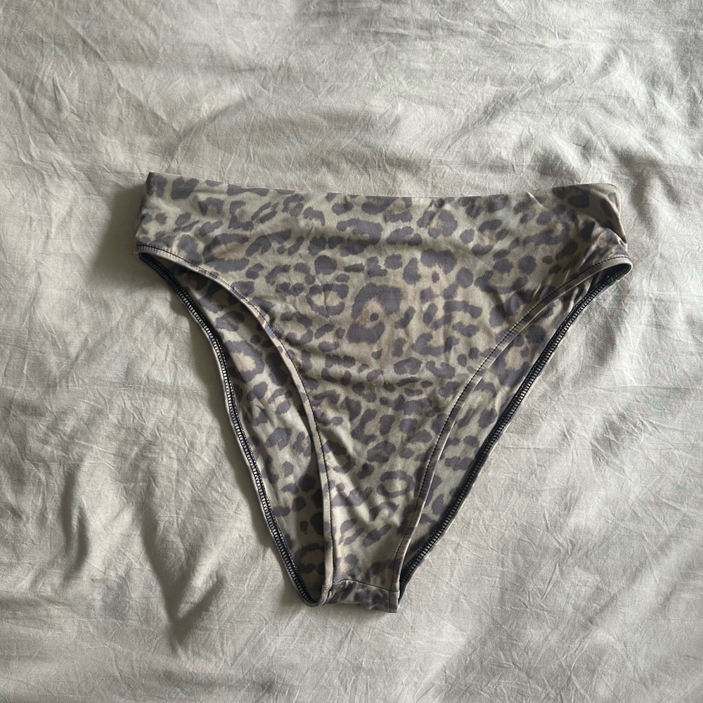 Frankie’s Bikini Leopard Print Bikini Bottoms Brown XL
